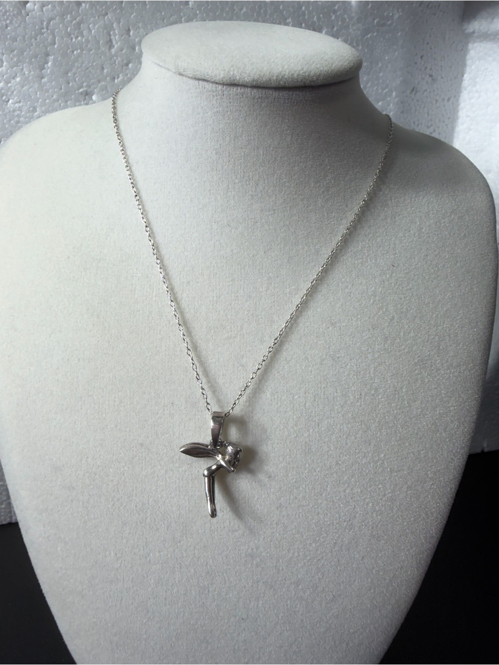 Sterling Fairy Pendant Necklace in Silver
